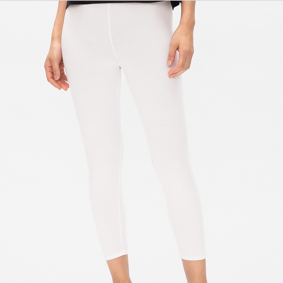 Eileen Fisher white cotton leggings - Picture 1 of 5